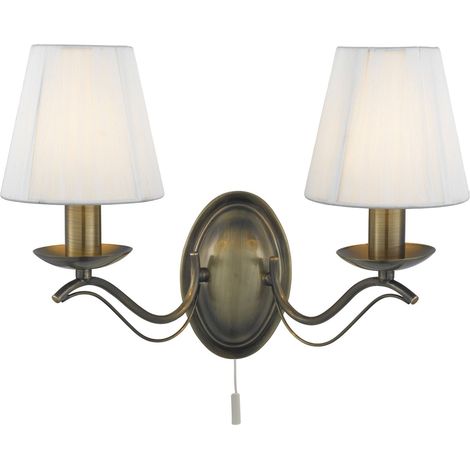 Applique Industrial-Nordico Andretti Acciaio Ottone 2 Luci E14