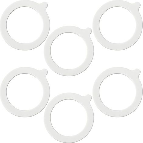 guarnizioni universali in silicone per barattoli, adatte a barattoli di vetro, barattoli con chiusura ermetica fatta in casa, ecc. (Diametro interno 6,7 cm, diametro esterno 9,3 cm, colore bianco) (1/5)