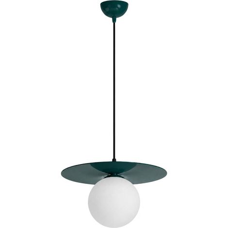 Lampe suspendue en métal "Vesper" - 40 x 40 cm - Vert (1/4)