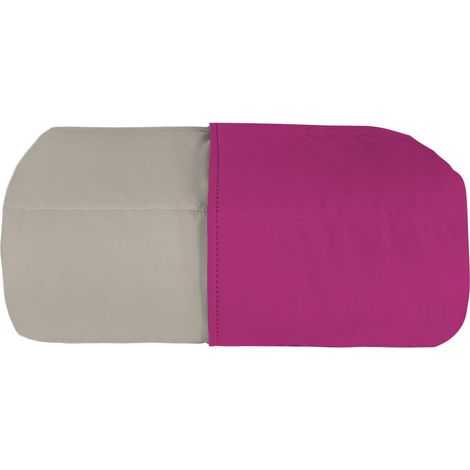 Trapuntino Double Face Matrimoniale 100gr Tinta Unita in Microfibra Fucsia/Grigio Chiaro (1/3)