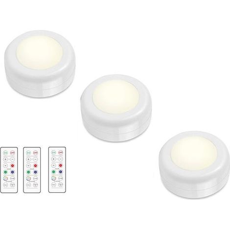 LED-Strahler mit Fernbedienung im 3er-Pack