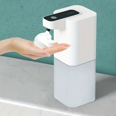 1 automatischer Seifenspender – 400 ml (14 oz), berührungsloser Schaumseifenspender, USB-aufladbar (1/5)