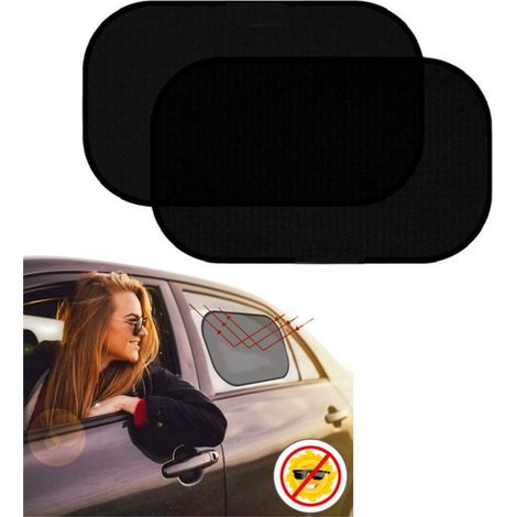 Ensemble de 2 pare-soleil de voiture, protection UV/isolation thermique, installation rapide et facile, pare-soleil en maille intégrale (fixation statique), protection solaire (1/5)