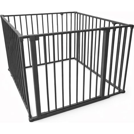 Safetots Premium Multi Panel Play Den with Mat, 92cm x 92cm, Grey, 70cm High (1/5)