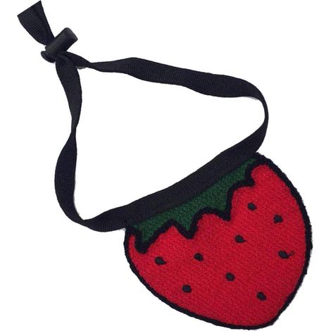Bavoir-écharpe/collier ajustable pour chat et chien, motif cœur mignon (Fraise M) (1/5)