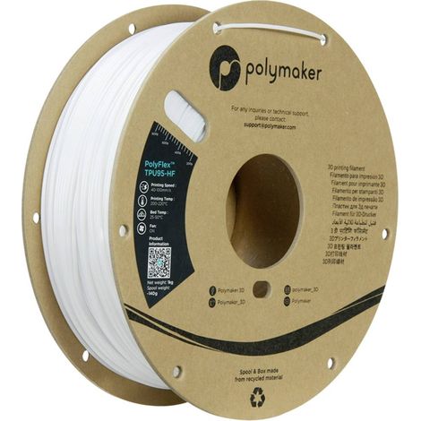 Polymaker PD03002 TPU95-HF Filamento per stampante 3D TPU, Filamento flessibile flessibile, Filamento ad alta velocità, (1/5)