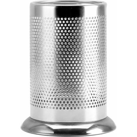 Porte-ustensiles de cuisine en acier inoxydable pour plan de travail, pot à ustensiles et rangement pour couverts, rangement pour
