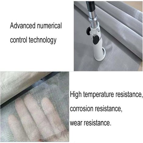 Pièce de tamis en acier inoxydable 304, maille 150 (ouverture 0,11 mm). Filtre alimentaire haute température, résistant à l'oxydation. Passoire ultra-fine 50 x 100 cm pour la filtration, la protection (1/2)