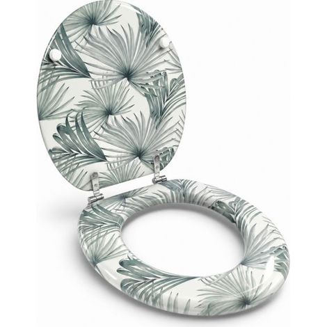 Copriwater MDF Stampa Tropicale Universale 43x38 cm 87100