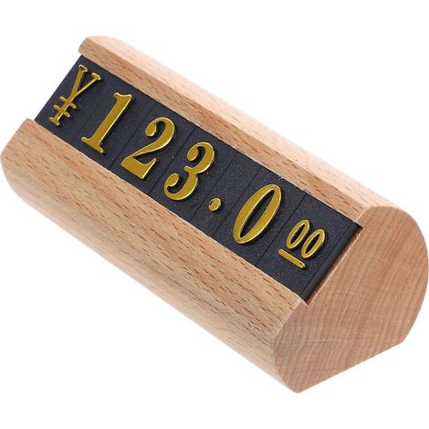 Présentoirs de prix en bois avec étiquettes réglables, lot de 4 (1/5)