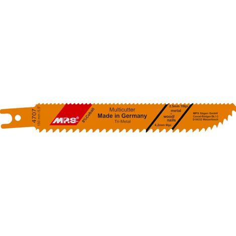 Hoja sierra sable MPS 4707, pack de 2 uds, compatible con herramientas estándar.