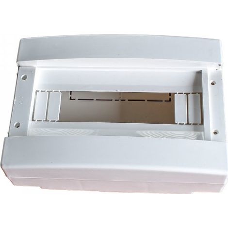 centralino da parete senza portello 12 moduli, grigio RAL 7035, 1250x215x95 mm, IP40, ideale per installazioni elettriche interne