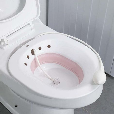 Faltbares Bidet für Toiletten – Hergestellt aus medizinisch unbedenklichem Nano-Polymer – Maße (aufgeklappt): 39 x 36 x 12 cm – Effizienter Wasserablauf mit 5 Öffnungen