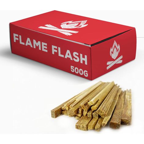 SWISSINNO Flame Flash Accendifuoco - Legnetti ad Alta Resina per Accensione Rapida - Fiamma Intensa e Duratura - Ideale per Camino, Stufa, Barbecue, Falò - 500g (1/5)