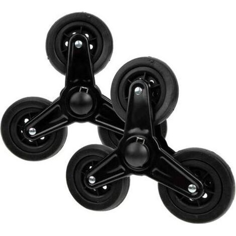 1 Paire roue de magasinage roues de montée d'escalier diable à usage intensif chariot de meubles roulettes pivotantes roues de chariot à bagages roulettes robustes VTT (1/5)