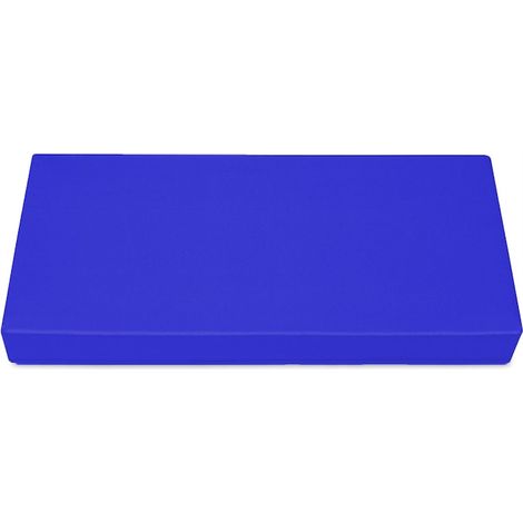 Coussin pour banc de jardin, terrasse, mobilier, bleu, housse amovible, 80 x 40 x 8 cm, extérieur, imperméable, pour balancelle, palettes, Superkissen24 (1/5)
