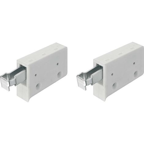 Staffa di sospensione per mobili a parete, portata 150 kg – Staffa regolabile per porte in legno – Raccordo di collegamento bianco – Fissaggio per mobiletto da bagno (1/3)