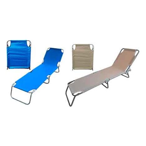 Lettini da Spiaggia Pieghevole 187 x 55 x 24 cm Col Blu