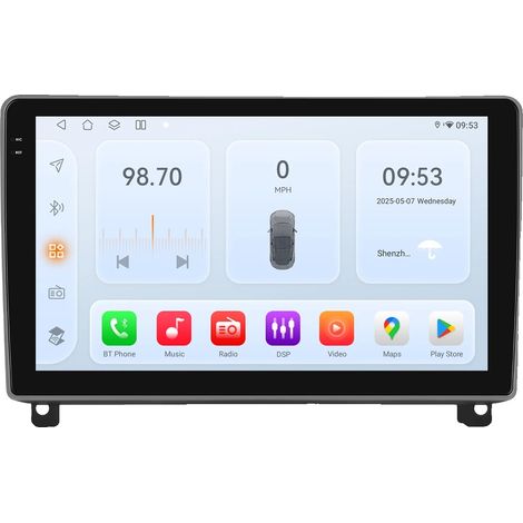 Autoradio, Fonctionnalités Multimédia, Intégration Smartphone, Compatible avec Peugeot 407 1 (2004-2011), Design Sans Fil, QS8 (8 Go 128 Go) (1/2)