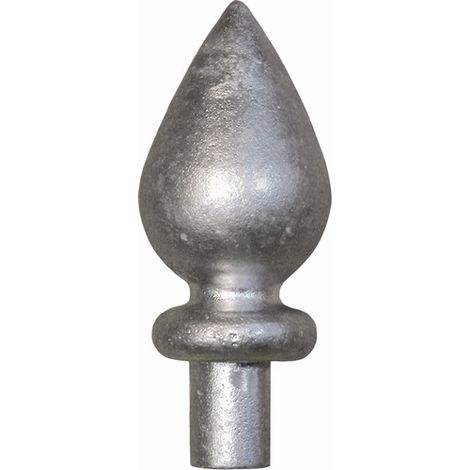Décor goutte d'eau sur embase - Hauteur 65mm largeur 34mm base Ø16mm - Aluminium - À coller - DECO FER FORGE (1/3)