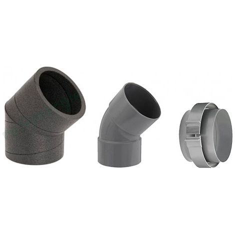Luftanschluss-Set Bogen 45 Grad für aroSTOR VWL B  /5