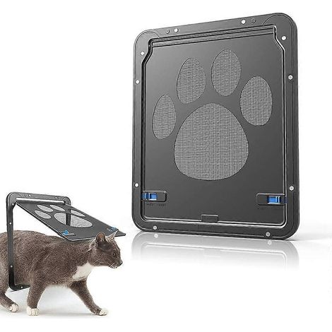 Porte pour animaux, Porte pour chien coulissante avec rabat magnétique pour portes extérieures, Porte pour chat verrouillable avec rabat intégré (1/5)