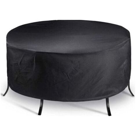 Housses pour Salons De Jardin Ronde 200x94cm, XU, Imperméable Housse De Table Exterieur Ronde, Housse De Protection Salon De Jardin 420D Oxford Tissu, Coupe-Vent (1/4)