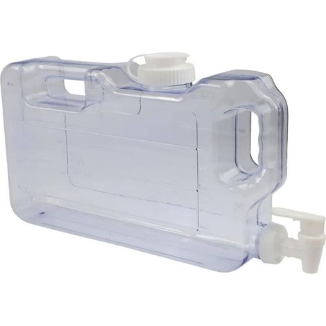 Réservoir Industriel Bidon Portable Distributeur d'Eau avec Poignée Ergonomique Robinet sans Fuite Matériau PETG Transparent Adapté aux Dortoirs Lieux Publics Usage Festif Capacité4l (1/5)