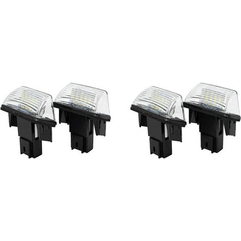 4x Conjunto de luces de matrícula 6340A3 para Peugeot 206 207 306 307 308 406 407 5008 Partner LED Xenon() (1/4)