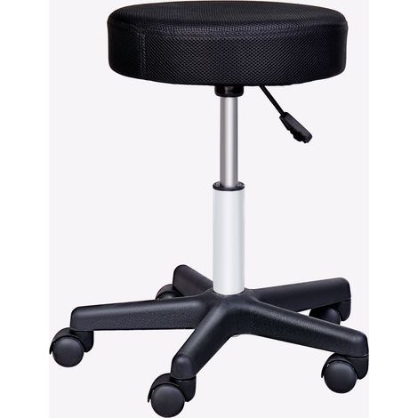 Tabouret massage a roulettes reglable en hauteur pivotant avec trois couleurs de housse de protection (1/5)