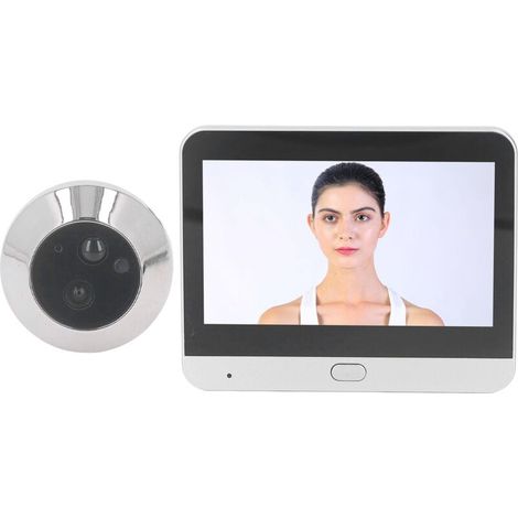 Judas de Porte avec Caméra, écran LCD HD de 4,3 Pouces, Sonnette Vidéo Numérique, Surveillance électronique, Vision Nocturne, Grand Angle de 120 °, Détection de Mouvement (1/5)