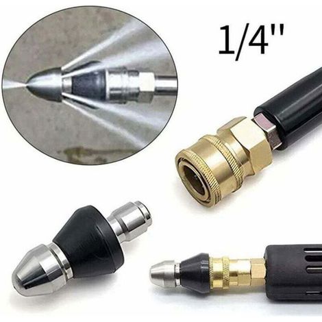 Outil de nettoyage des égouts Buse haute pression Tarières de vidange, outils de dragage et de nettoyage des tuyaux d'égout (1/4)