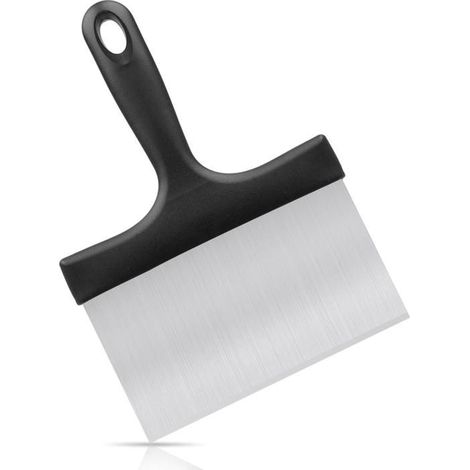 Grattoir pour gril et plaque de cuisson avec poignée confortable pour un retrait facile des aliments et un nettoyage à plat, outil (1/5)