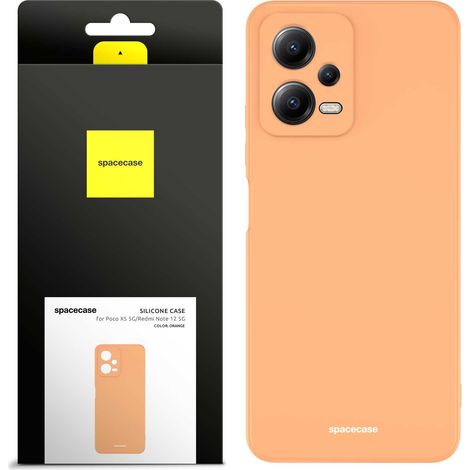 Funda de silicona Spacecase para Poco X5 5G/Redmi Note 12 5G naranja (1/5)
