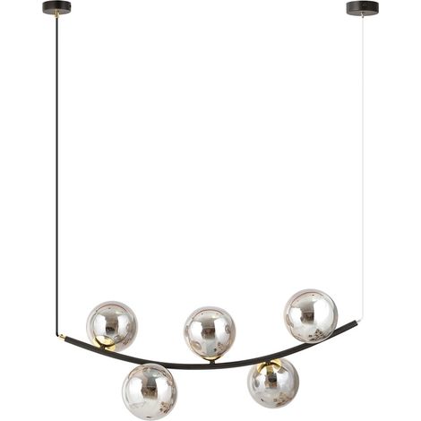 Lampadario sospensione RITZ 5 luci nero grafite Emibig (1/3)