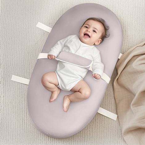 Table à langer pour bébé, matelas à langer en polyuréthane, imperméable avec sangle de sécurité, base antidérapante, portable, lavable, violet