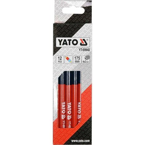 Matite tecniche Yato rosse e blu / 12 pezzi.