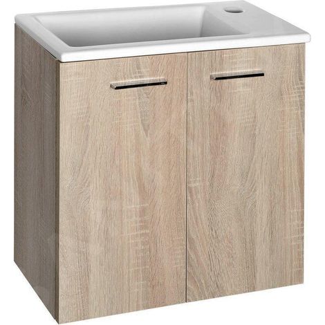 ZOJA/KERAMIA FRESH Meuble sous-vasque 49x50x24,5cm, chêne platiné (1/5)