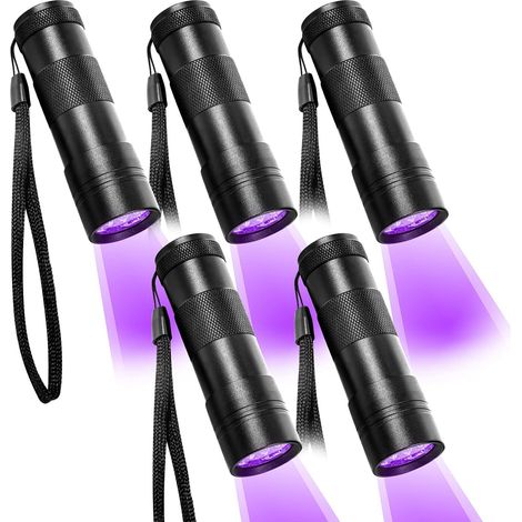 Lampe Uv 395nm - Lampe Noire Portative À Led - Détecteur De Taches D'urine Animale Et De Contrefaçon - 1 Pièce