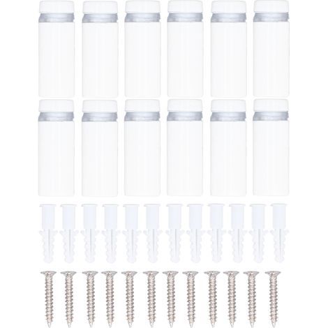 Vis d'entretoise en acier inoxydable, 12 pièces, matériel publicitaire pour panneau mural, clou pour acrylique 12x30mm (1/5)