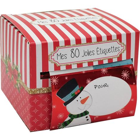 Box mit Klebeband mit 80 selbstklebenden Geschenkanhängern -