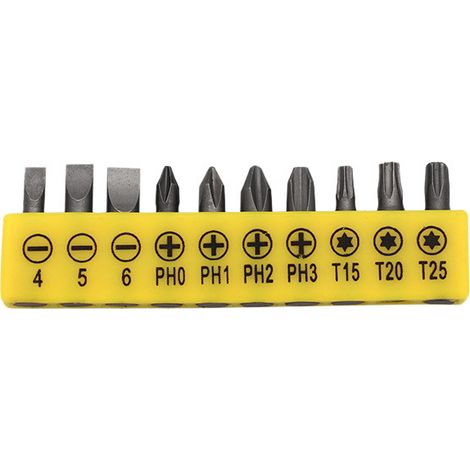 10-teiliges Schraubendreher-Bit-Set,