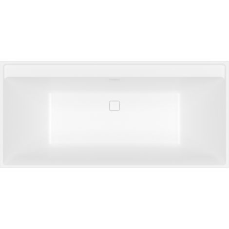 Bañera rectangular 190 x 90 VILLEROY & BOCH Collaro acrílica Blanco Mate con desagüe y rebosadero blanco mate