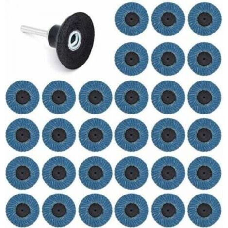 31 Stück 2 Zoll (50 mm) Schleifscheiben, Fächerscheiben, Körnung 40, Körnung 60, Körnung 80