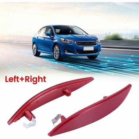 Réflecteur Pare-chocs Arrière - ABS - Compatible Megane III Hatchback 2008–2016 - Paire (1/5)