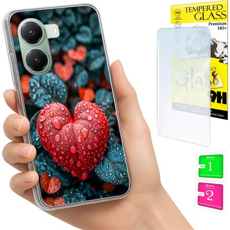 Custodia per Xiaomi Poco X7 Pro 5G FOTO Case Back Heart + VETRO 9H (1/5)