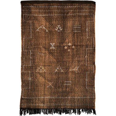 SABRA - Tapis Berbère en Soie de Cactus - Modèle A24 - Tapis Tissé à la Main Style Ethnique et Bohème - Décoration Artisanale Unique (1/2)