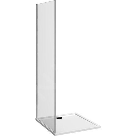 Jika Nion - Paroi de douche fixe, 1000x1950 mm, Jika Perla Glass, argent/verre transparent H2972N30026681 (1/2)