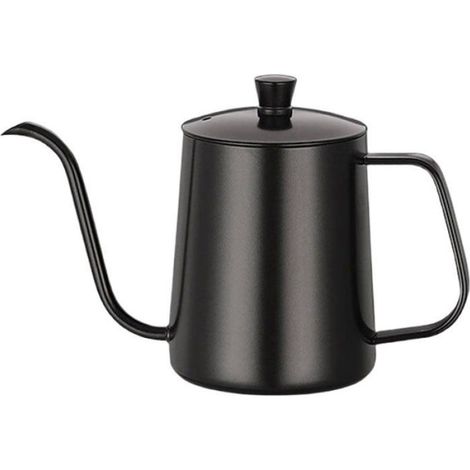 Bouilloire à bec verseur, bec verseur long et étroit, cafetière, bouilloire à col de cygne, théière en acier inoxydable, bouteille (1/5)