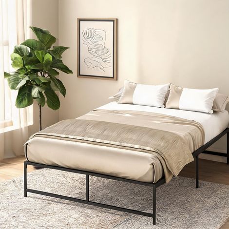 Canapé convertible noir en acier 196 x 141,5 x 36 cm (1/5)